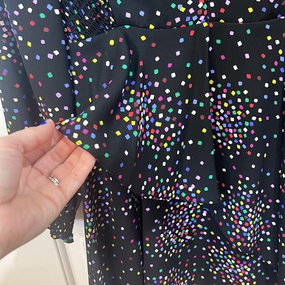 KATE SPADE CONFETTI PRINT SMOCKED SHIRT DRESS - Picture 14 of 16